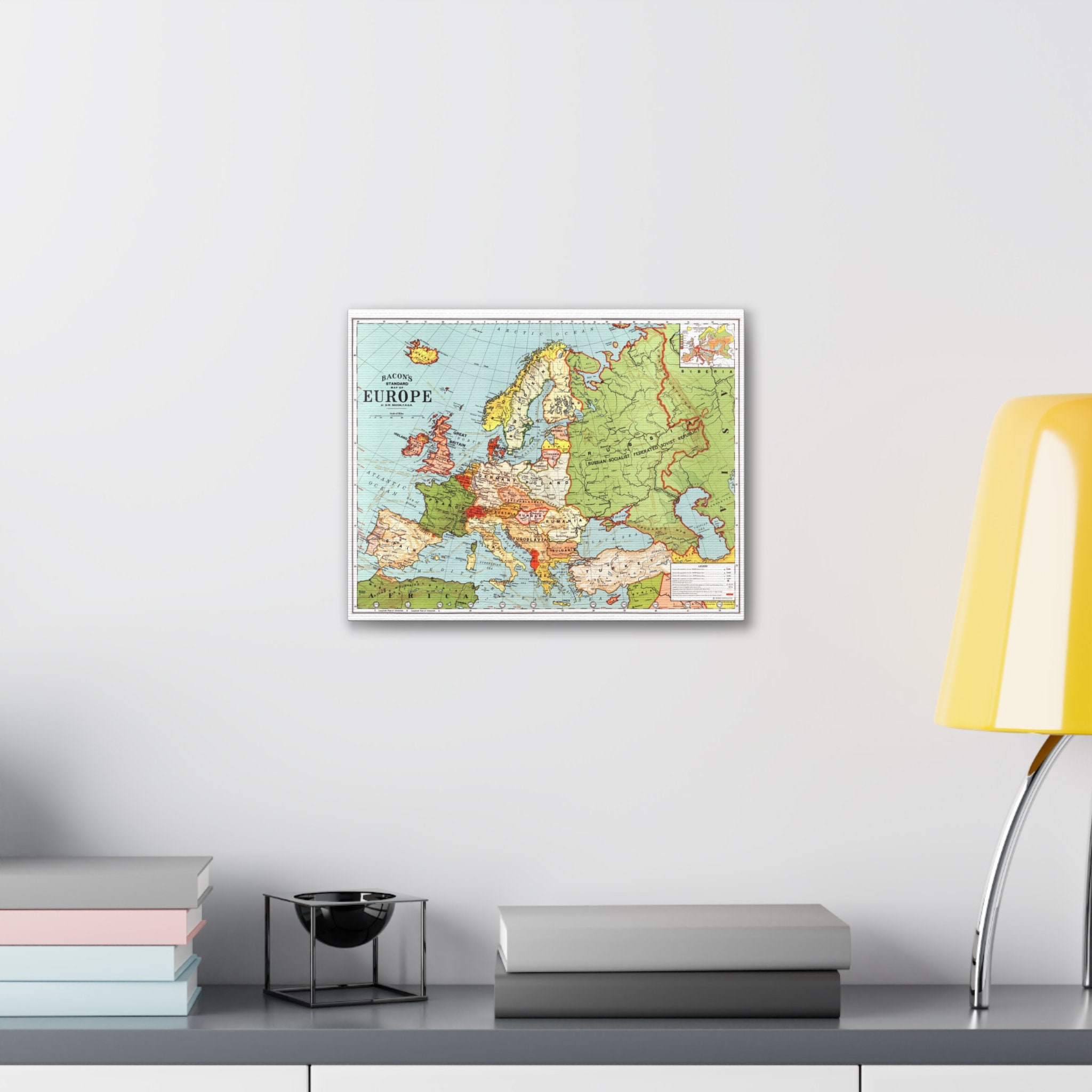 Map of Europe Wall Art, Fine Art Etsy