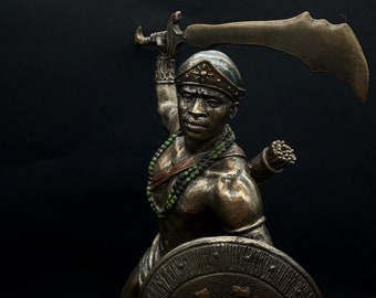 Oggun Bronze Finish Yoruba Orisha Ogun Statue I Ogun Statue I African Gods I God of War I African Mythology I Voodoo Hoodoo I Mythology Gift