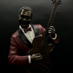 Guitar Player Jazz Figurine Hand-Painted Decorative Sculpture