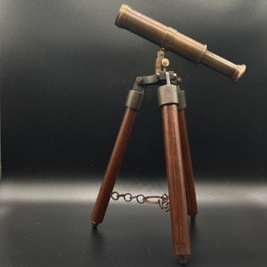 Vintage Brass Telescope I Unique Antique Looking Telescope I Desktop Decorative Victorian Marine Brass Telescope I Showpiece Brass Telescop image 3