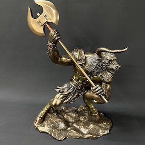 Minotaur Greek Mythology Statue Bronze Finished