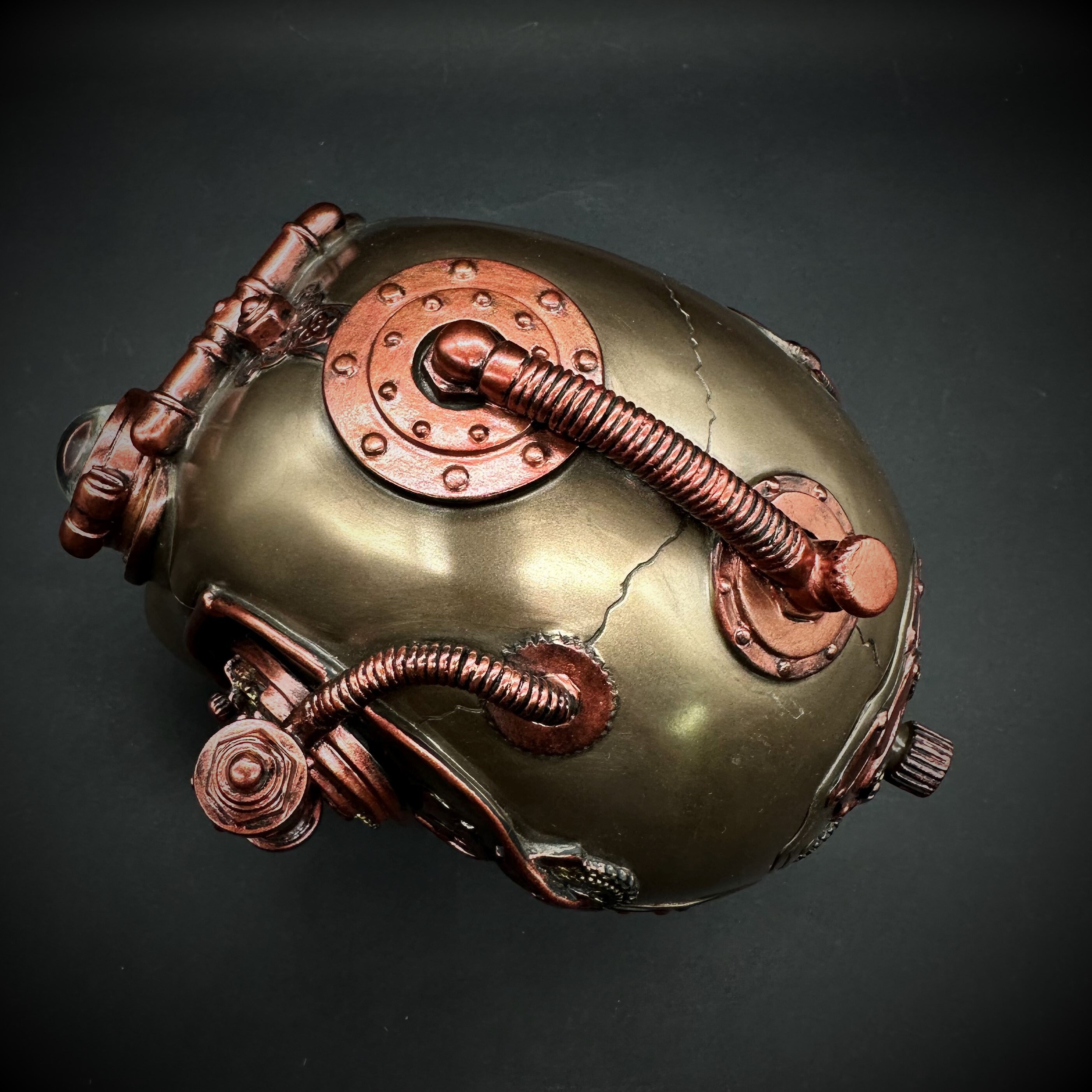 Steampunk Skull Statue With Secret Compartment | Resin Skull ...