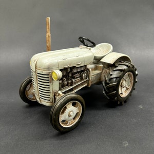 Nostalgic Tractor Farmer Model Resin Statue