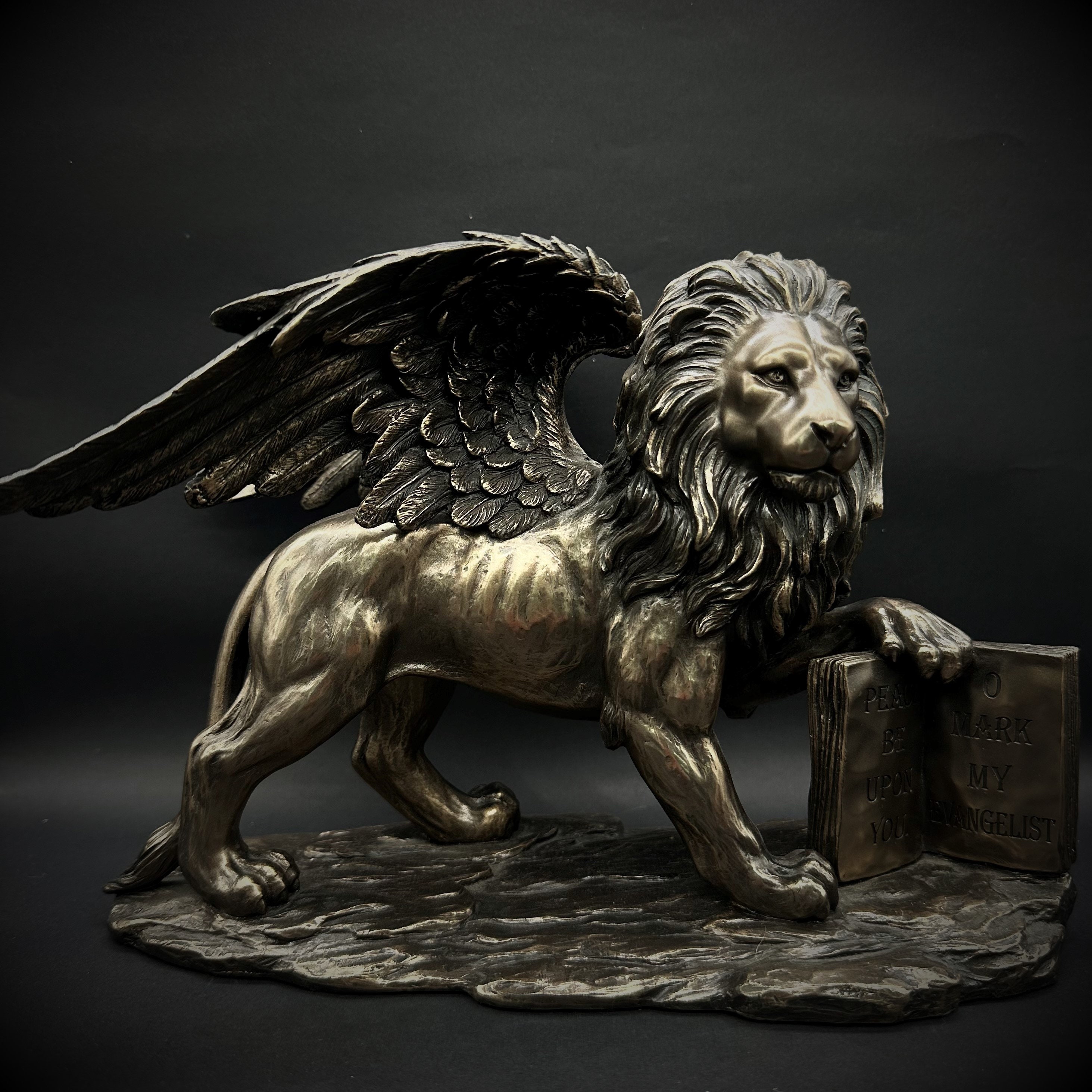 LION of SAINT MARK I Lion Figurine I Bronze Handpainted I Lion