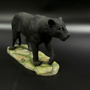 Black Panther Wildcat Black Leopard Statue