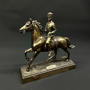 Atatürk Equestrian Bronze Sculpture Historical Turkish Leader Mustafa Kemal Statue