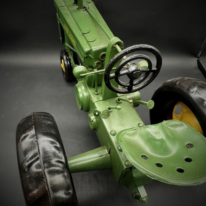 John Deere Metal Tractor I 1940 Metal Tractor I Green Metal Etsy