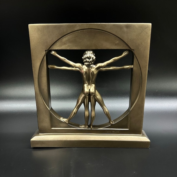 Vitruvian Man Figurine by Leonardo da Vinci Statue I Leonardo da Vinci Vitruvian Man Art Sculpture I Vitruvian Man Statue Sculpture Gifts