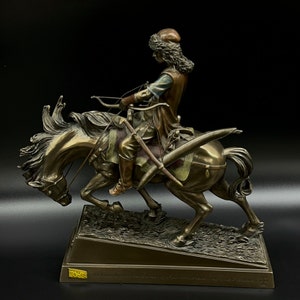 Turk Superhero Statue I Mete Han Statue I Turk King Figurine I Turk Legendary Sculpture I Mid Century Ottoman I Unique Turk Gift
