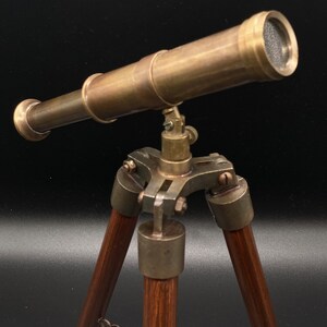 Vintage Brass Telescope I Unique Antique Looking Telescope I Desktop Decorative Victorian Marine Brass Telescope I Showpiece Brass Telescop image 7