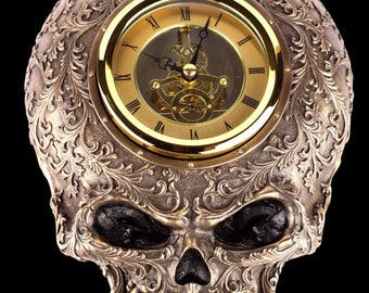 Steampunk Skull  Wall Clock I Hanging Clock Christmas Gifts I Happy New Year