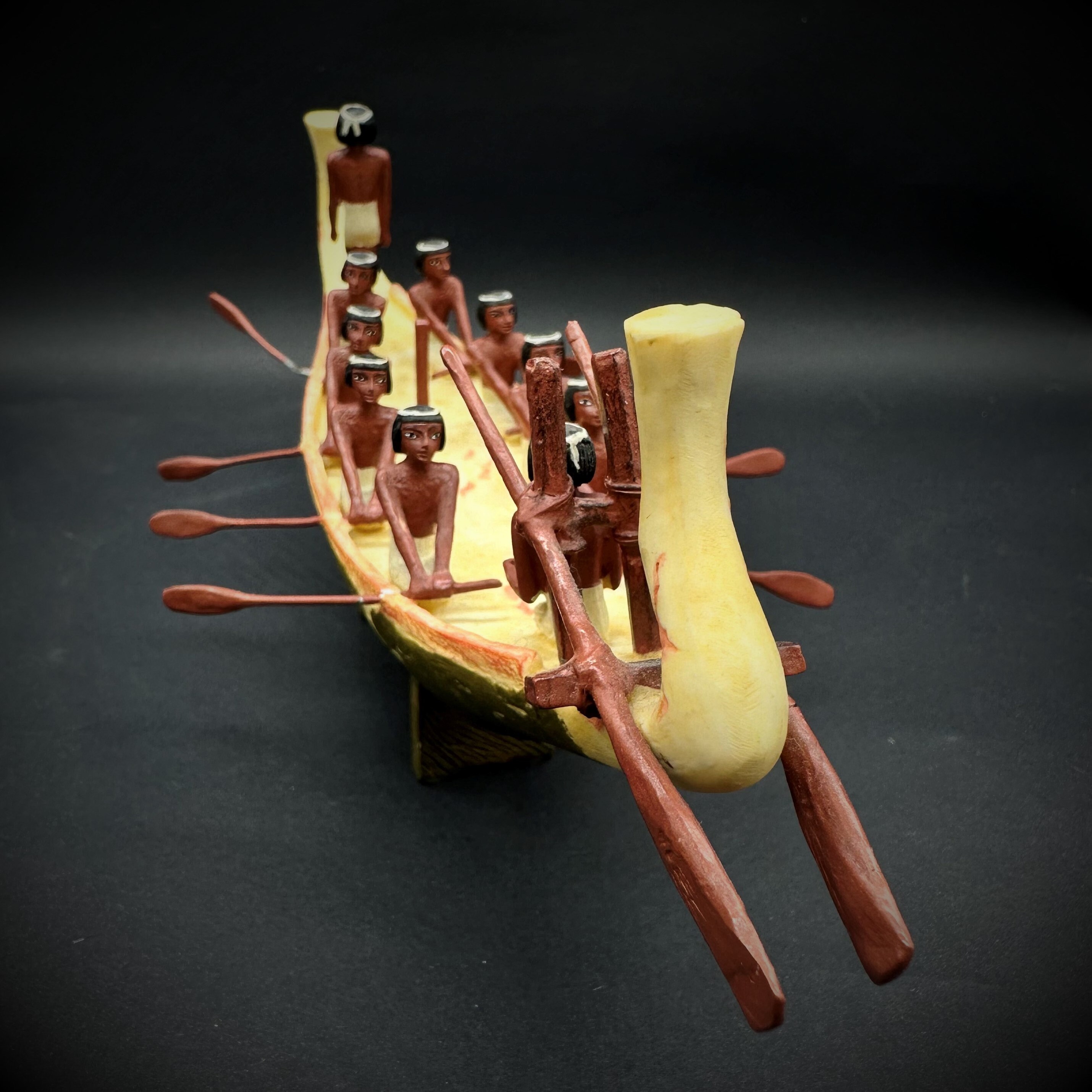 Ancient Egyptian Rowing I Hand Painted Rowing Egyptian Figurine I Egyptian Decor I Ancient Egypt
