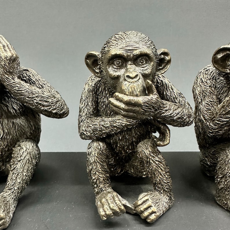 Three Wise Monkeys Figurines I Monkeys Ornaments I Monkey Statue I