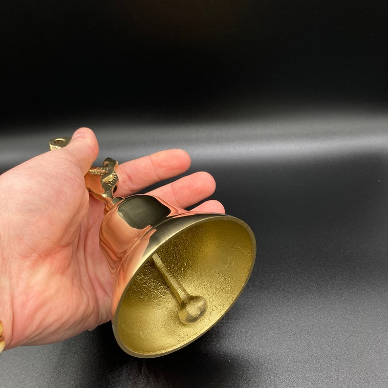 Brass Anchor Handbell I Vintage Brass Anchor Bell Etsy