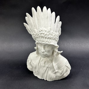 Sitting Bull Indian Chief I Indian Decor I Indian Gift