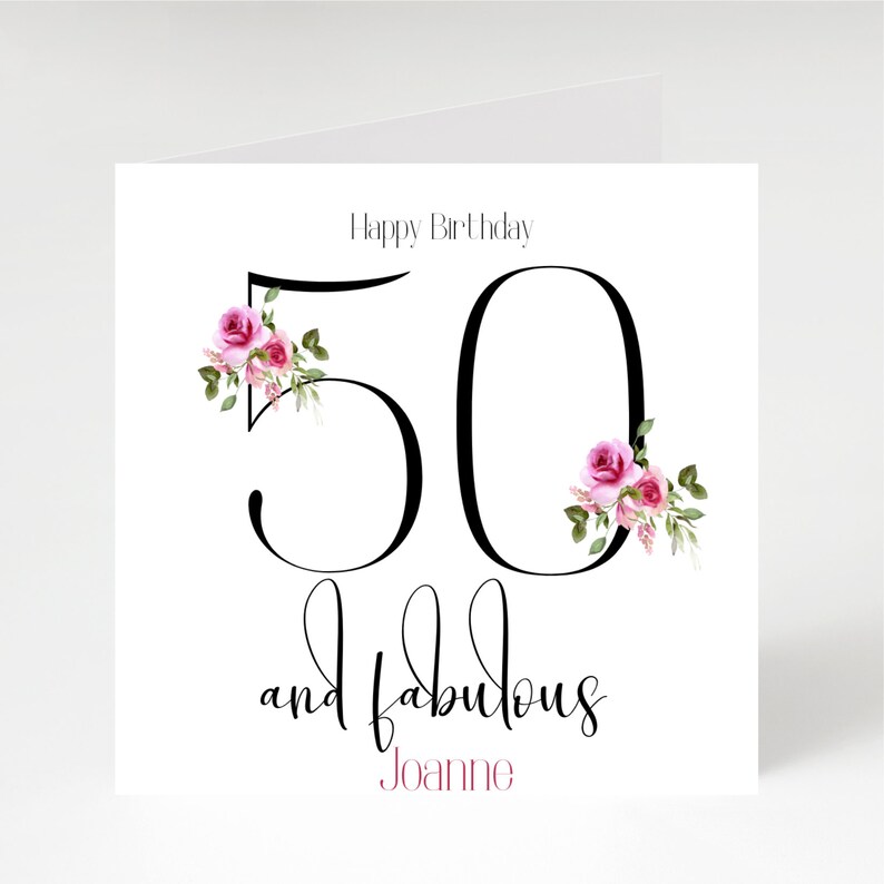 Niece 50th Birthday Card - '50 & Fabulous' - 'Happy Birthday Niece' - Still Totally Fabulous Collection - Choose Standard Or Large - México