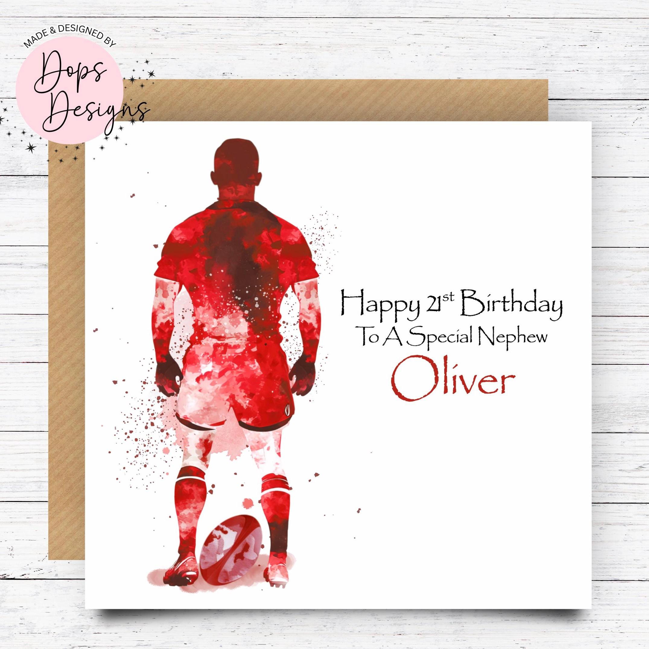 Rugby Birthday Card For Him - Rugby Birthday Card For Men Women - Six - View #7