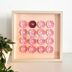 3D paper picture with customizable phrase - Flowers