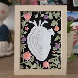 Quadro cuore in carta 3D