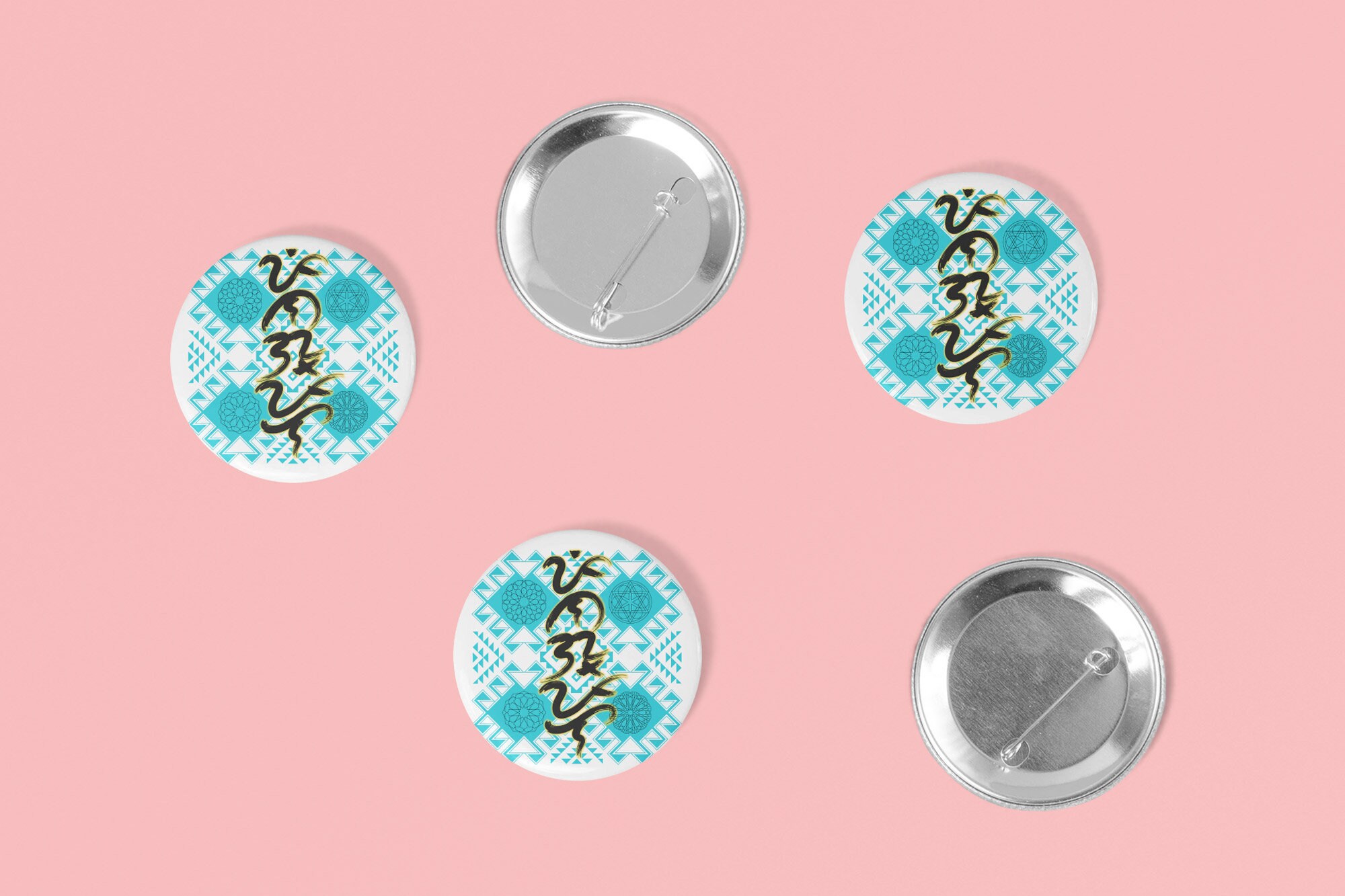 Set of 5 Baybayin Philippines Tribal Buttons - Pinagpala & Himala ...