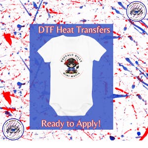 Buffalo Football Mini Mafia (with bows) Buffalo Circle DTF Transfer - Ready to Apply