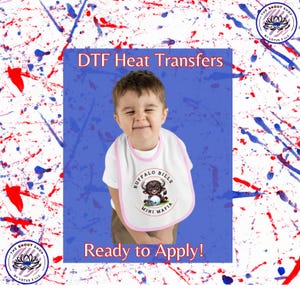 Buffalo Football Mini Mafia (with helmet) Buffalo Circle DTF Transfer - Ready to Apply