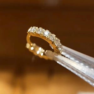 18K Solid Gold Genuine Diamond Shining Collection Hoop Earring,  Au750 Unique earrings for Women, Wedding gift, Anniversary gift for her.
