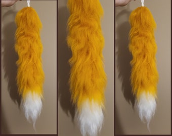 animal yarn tails - therian tails - tail keychain - digital pattern - durable/strong acrylic yarn tails - PDF DOWNLOADABLE PATTERN