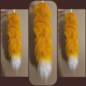 animal yarn tails - therian tails - tail keychain - digital pattern - durable/strong acrylic yarn tails - PDF DOWNLOADABLE PATTERN