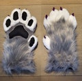 fursuit paw template, 5 toes, downloadable pattern - PDF DOWNLOAD, no guide