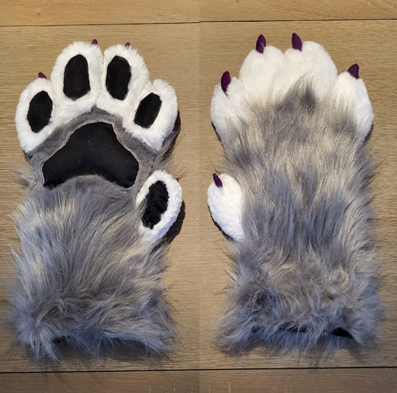 fursuit paw template, 5 toes, downloadable pattern - PDF DOWNLOAD, no guide