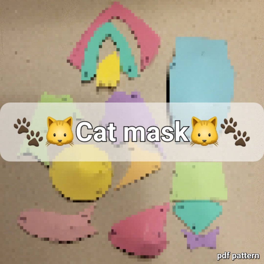 Eva Foam Cat Mask/ Therian Mask Pdf Pattern Guide Step by Step PDF