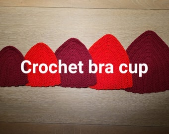 Crochet bra cup- bralette- crochet pattern- Guide + PDF DOWNLOAD