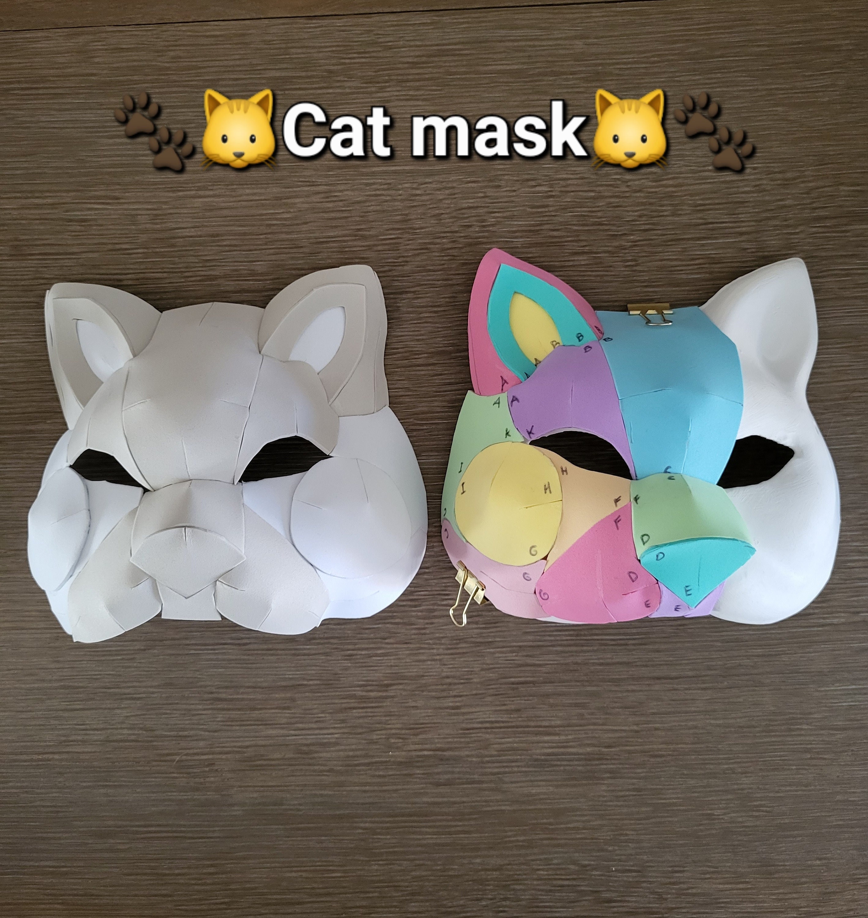 Eva Foam Cat Mask/ Therian Mask Pdf Pattern Guide Step by Step PDF