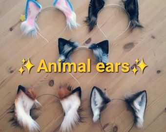 cat ears headband template - animal ears - headband - digital TEMPLATE + guide - PDF DOWNLOAD