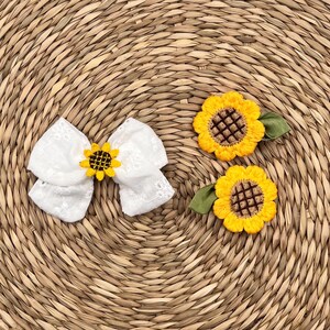 3-Piece Sunflower Hair Clip Set – Bright & Cheerful Accessories for Girls. Great for Summer, Back to School or Birthday Present