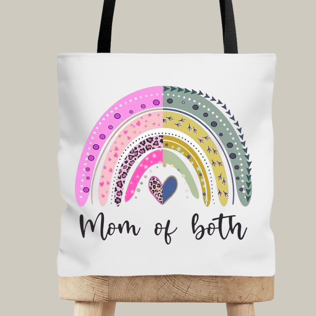 Mom of Both Tote Bag, Proud Mom of Both Tote, Tote Bag for New Mom of