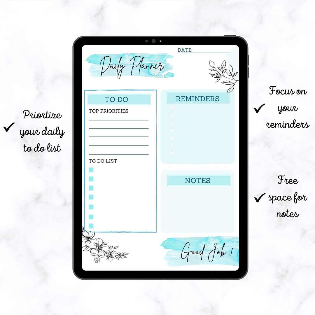 DAILY PLANNER | to Do List | Printable Productivity Day Planner ...