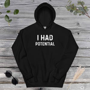 I Had Potential Hoodie Retro Science Joke Gift, Physics Nerd Humor Graphic