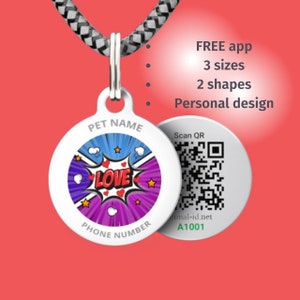 Pet Name Tag, Dog Tag Id, Silent Cat Id Tag, Custom Dog Tag, Gift for Dog