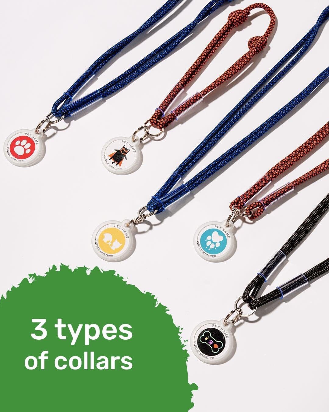 Dog Tag Rope Rope Dog Tag Collar, Lightweight ID Tag Cord Collar, Thin Yard Dog ...