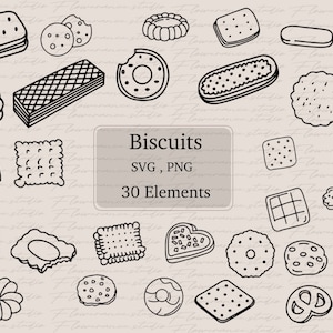 Biscuits Svg, Sweet Svg, Biscuits Cut File, Biscuits Bundle svg, Biscuits Silhouette, Biscuit Svg, Biscuits Clipart.