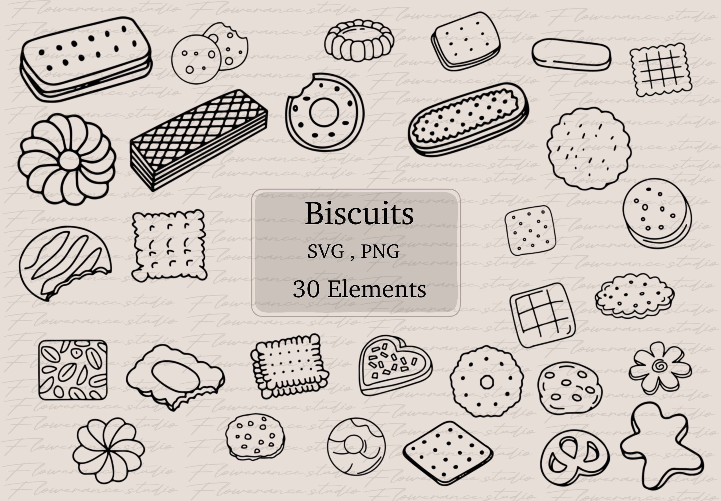 Biscuits Svg, Sweet Svg, Biscuits Cut File, Biscuits Bundle svg