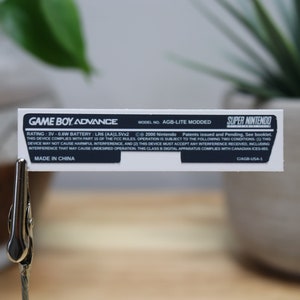 任天堂ゲームボーイアドバンスGBAゲームカートリッジ交換用バックラベル