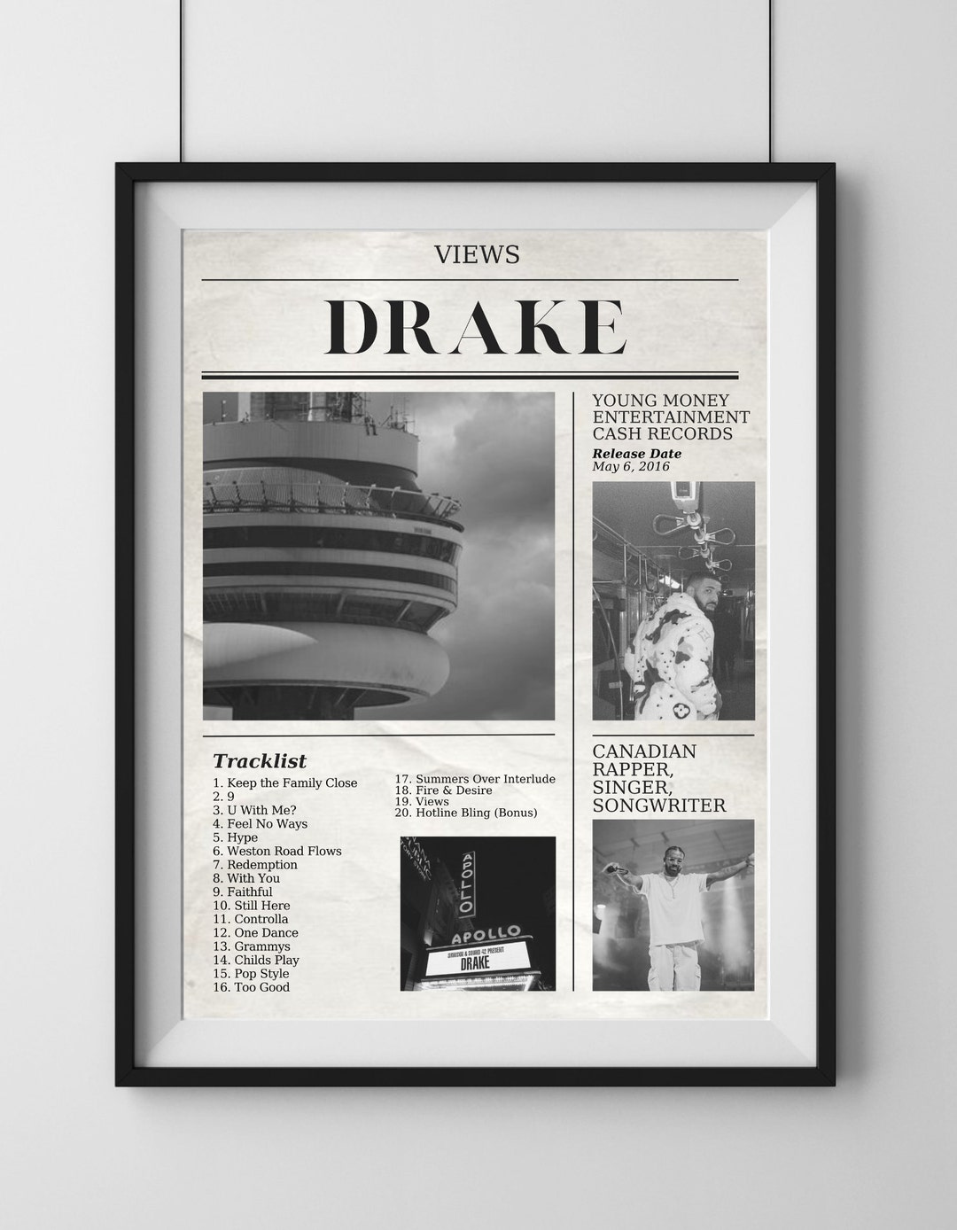 【額縁付き】 VIEWS / Drake A2ポスター il_1080xN.5264364008_9481.jpg