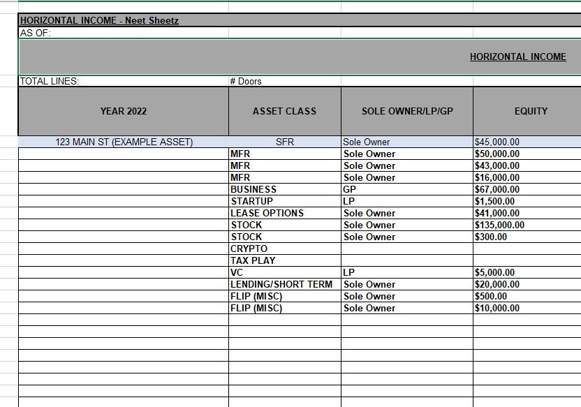 Real Estate Horizontal Neet Sheetz Etsy
