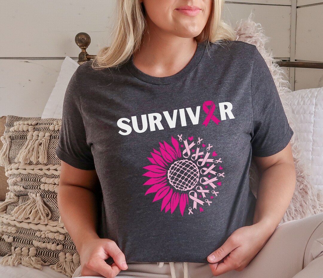 Pink Ribbon Breast Cancer Survivor Women Shirt, Cancer Awareness Shirt ...