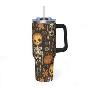 Pumpkin Patch Skeleton 40oz Tumbler