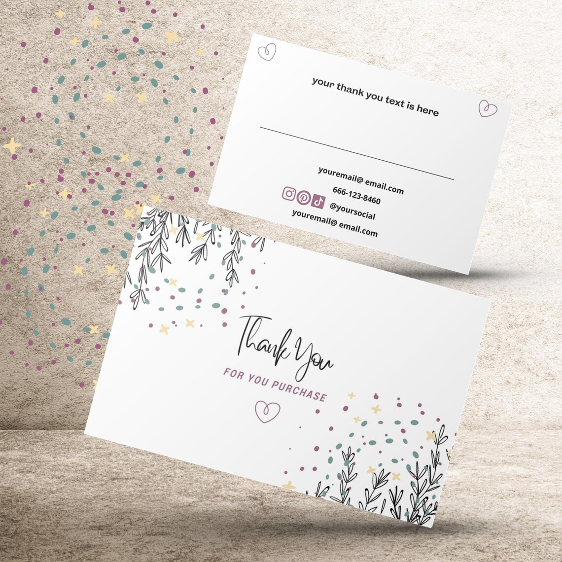 Printable Thank You Card Editable Canva Template Printable - Etsy