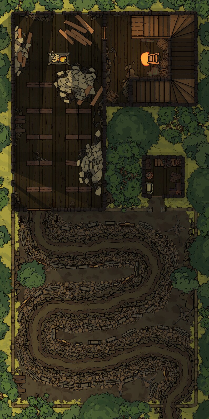 Medium Dungeons and Dragons Battle Map D&D Custom Map Etsy